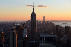 New York City Top Of The Rock 11B South Empire State Building To Financial District Close Up Just Before Sunset.jpg